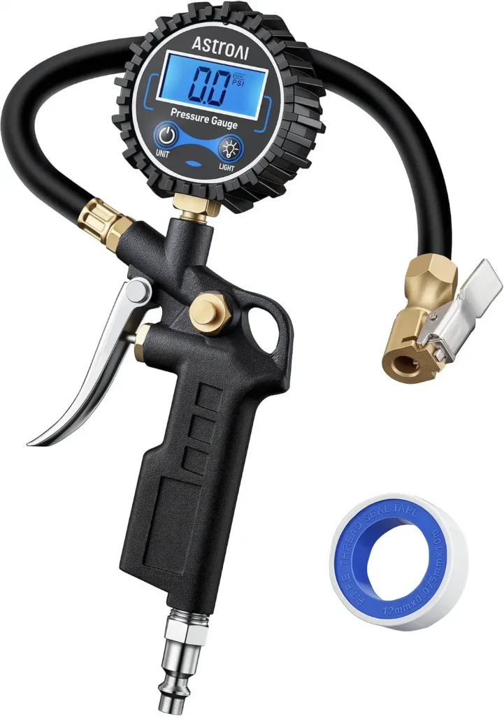 AstroAI digital tire pressure gauge with inflator 250 PSI