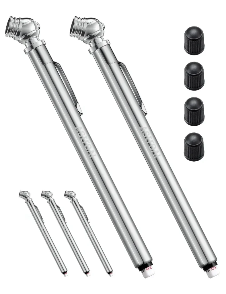 AstroAI pencil tire pressure gauge 2 pack stainless steel