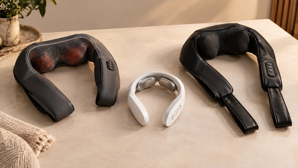 Comparison of different electric neck massager designs