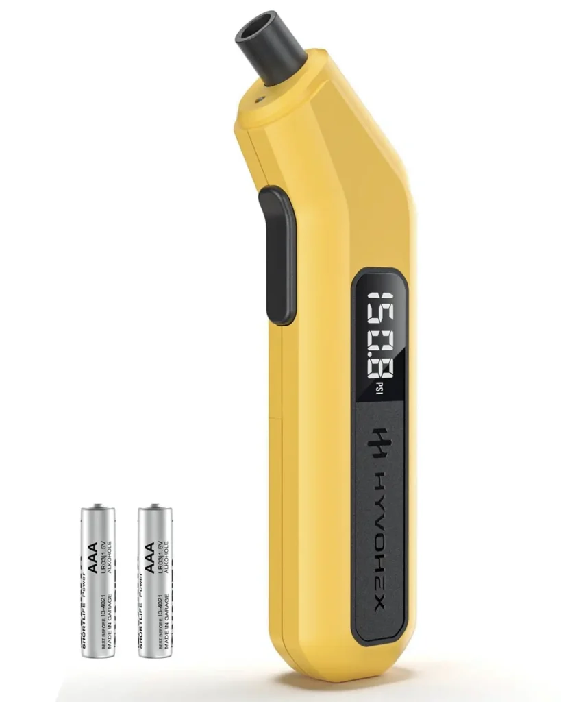 HYVOHEX digital tire pressure gauge 200 PSI with backlit display